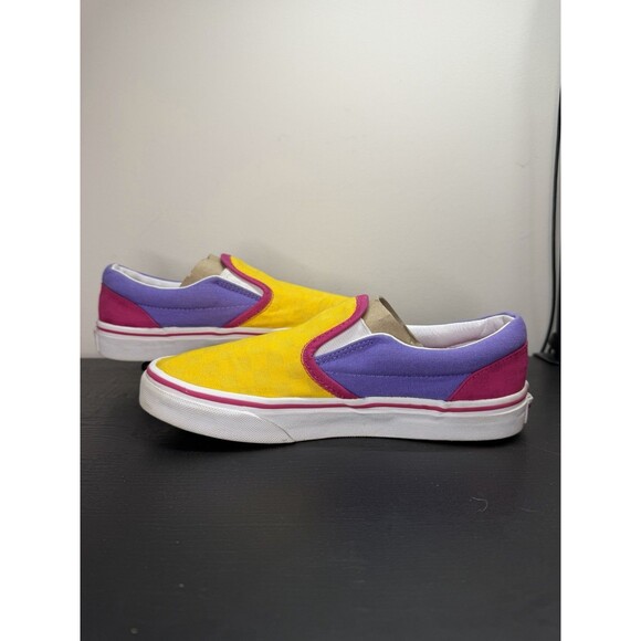 Vans Classic Slip On Checkerboard Multicolor Pop Youth Sz 4 - Picture 4 of 15